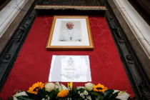 Snímka pápeža Františka v Bazilike Santa Maria Maggiore v Ríme (ANSA)