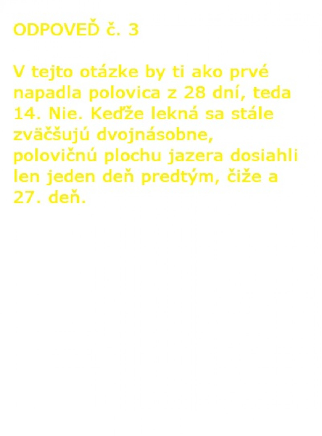 Odpoveď č. 3
